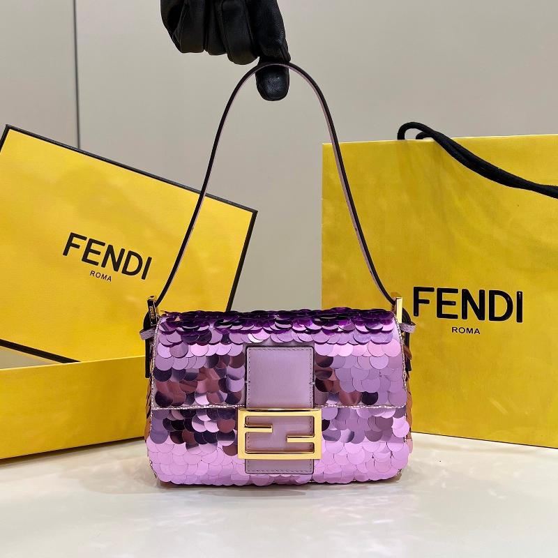 Fendi Clutches Shoulder Bag 8BS049 Pearl Purple